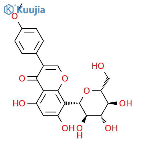 4'-O-Methylgenistein 8-C-glucoside structure