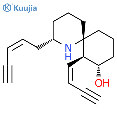 1-Azaspiro[5.5]undecan-8-ol,7-(1Z)-1-buten-3-yn-1-yl-2-(2Z)-2-penten-4-yn-1-yl-, (2S,6R,7S,8S)- structure