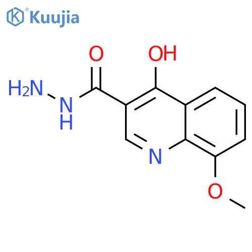 4-hydroxy-8-methoxyquinoline-3-carbohydrazide structure