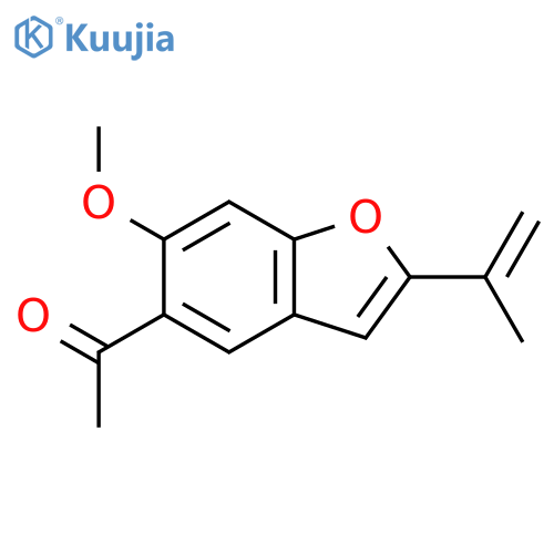 Ethanone,1-[6-methoxy-2-(1-methylethenyl)-5-benzofuranyl]- structure
