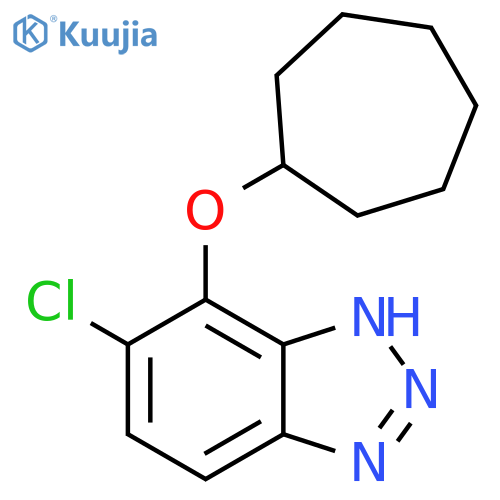 6-Chloro-7-(cycloheptyloxy)-1H-benzotriazole structure