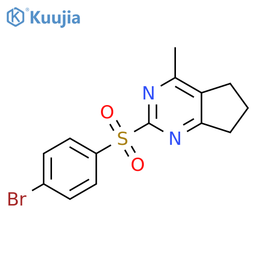 2-[(4-BROMOPHENYL)SULFONYL]-4-METHYL-6,7-DIHYDRO-5H-CYCLOPENTA[D]PYRIMIDINE structure