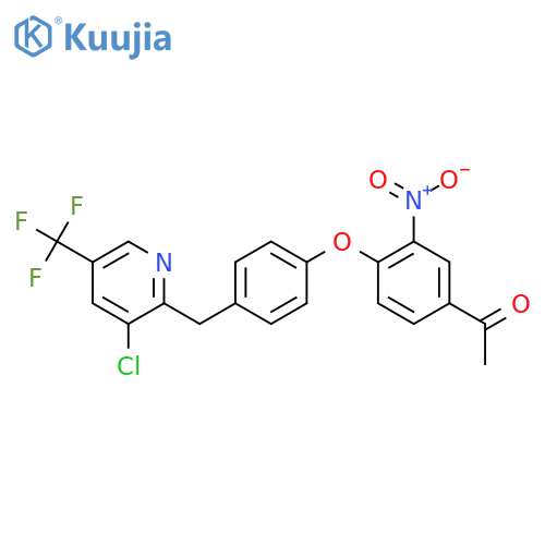 1-[4-(4-([3-CHLORO-5-(TRIFLUOROMETHYL)-2-PYRIDINYL]METHYL)PHENOXY)-3-NITROPHENYL]-1-ETHANONE structure