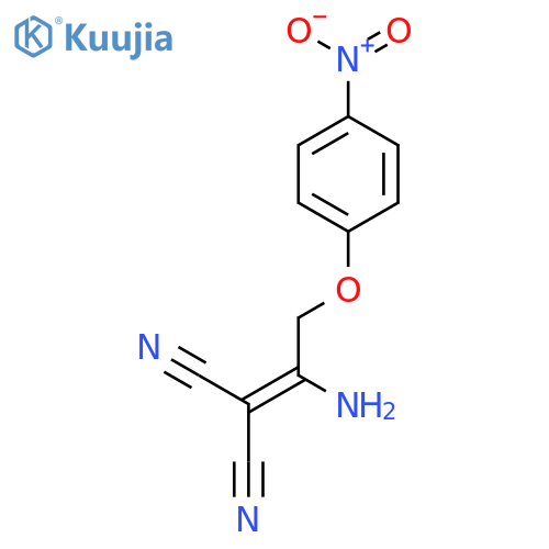 2-1-Amino-2-(4-nitrophenoxy)ethylidene-malononitrile structure