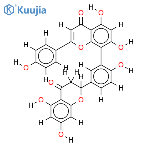 (2S)-2,3-dihydroamentoflavone structure