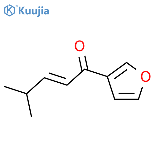 (2E)-1-(furan-3-yl)-4-methylpent-2-en-1-one structure