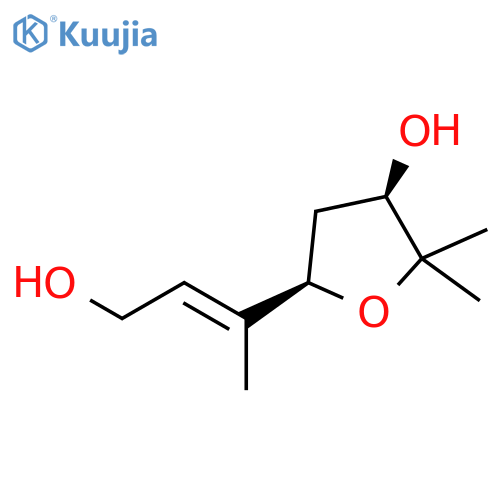 3-Furanol,tetrahydro-5-[(1E)-3-hydroxy-1-methyl-1-propenyl]-2,2-dimethyl-,(3R,5R)- structure