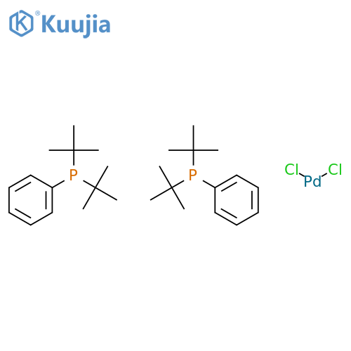 Dichlorobis(di-tert-butylphenylphosphine)palladium(II) structure