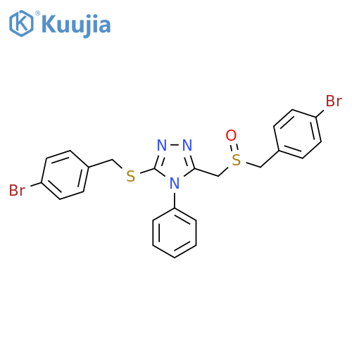 3-[(4-bromobenzyl)sulfanyl]-5-{[(4-bromobenzyl)sulfinyl]methyl}-4-phenyl-4H-1,2,4-triazole structure