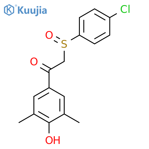 2-[(4-Chlorophenyl)sulfinyl]-1-(4-hydroxy-3,5-dimethylphenyl)-1-ethanone structure