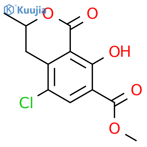 5-Chloro-3,4-dihydro-8-hydroxy-3-methyl-1-oxo-1H-2-benzopyran-7-carboxylic Acid Methyl Ester structure