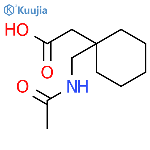 2-1-(acetamidomethyl)cyclohexylacetic acid structure
