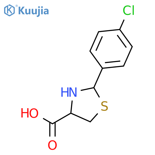 4-Thiazolidinecarboxylicacid, 2-(4-chlorophenyl)- structure
