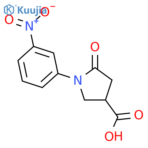 1-(3-nitrophenyl)-5-oxopyrrolidine-3-carboxylic acid structure