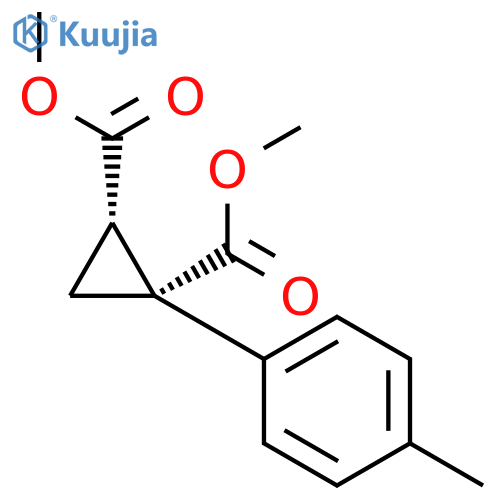 1,2-Cyclopropanedicarboxylicacid, 1-(4-methylphenyl)-, 1,2-dimethyl ester structure