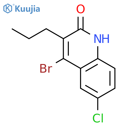 2(1H)-Quinolinone, 4-bromo-6-chloro-3-propyl- structure