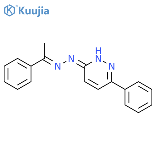 3(2H)-Pyridazinone, 6-phenyl-, (1-phenylethylidene)hydrazone structure