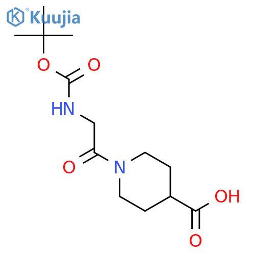 1-(2-Tert-Butoxycarbonylamino-acetyl)-piperidine-4-carboxylic Acid structure