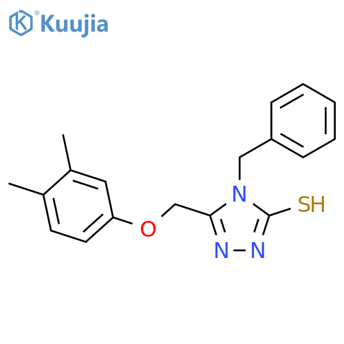 4-Benzyl-5-(3,4-dimethylphenoxy)methyl-4H-1,2,4-triazole-3-thiol structure