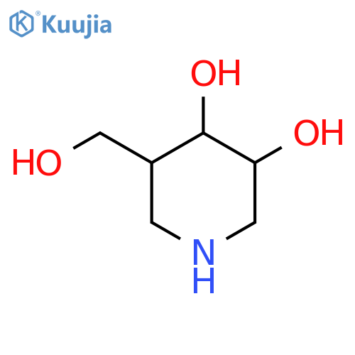 3,4-Piperidinediol,5-(hydroxymethyl)-, (3S,4R,5R)- structure