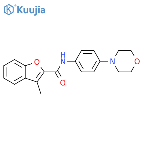 3-methyl-N-4-(morpholin-4-yl)phenyl-1-benzofuran-2-carboxamide structure