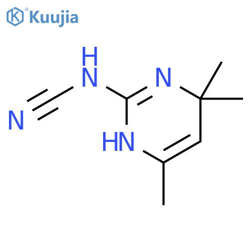(4,4,6-trimethyl-1,4-dihydropyrimidin-2-yl)cyanamide structure
