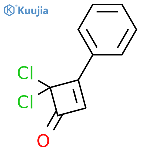 4,4-dichloro-3-phenylcyclobut-2-en-1-one structure