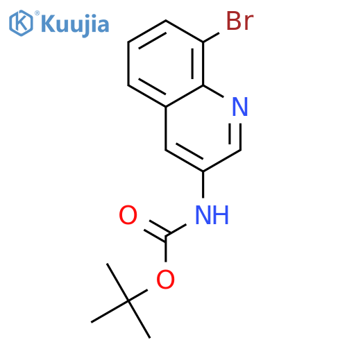 tert-butyl N-(8-bromo-3-quinolyl)carbamate structure