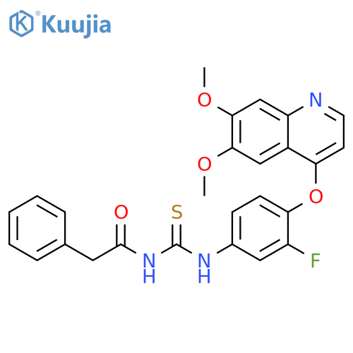 Benzeneacetamide,N-[[[4-[(6,7-dimethoxy-4-quinolinyl)oxy]-3-fluorophenyl]amino]thioxomethyl]- structure