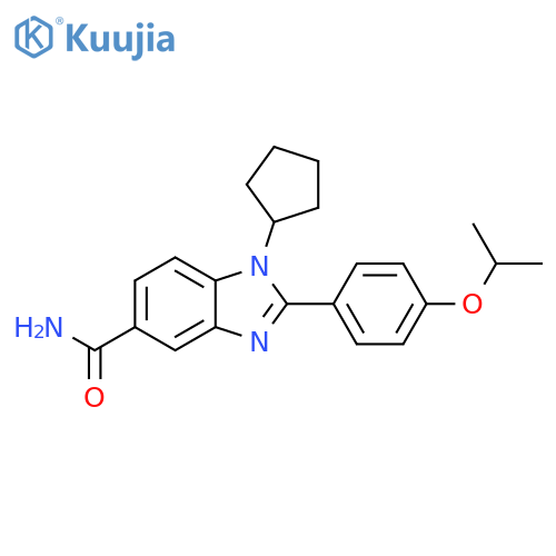 1H-Benzimidazole-5-carboxamide,1-cyclopentyl-2-[4-(1-methylethoxy)phenyl]- structure