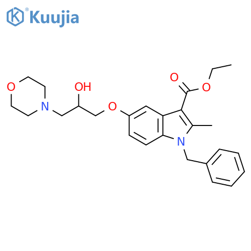 ethyl 1-benzyl-5-2-hydroxy-3-(morpholin-4-yl)propoxy-2-methyl-1H-indole-3-carboxylate structure