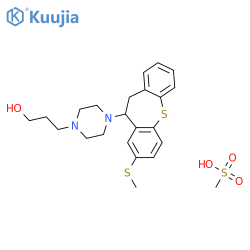 1-Piperazinepropanol,4-[10,11-dihydro-8- (methylthio)dibenzo[b,f]thiepin-10-yl]-,monomethanesulfonate (salt) structure