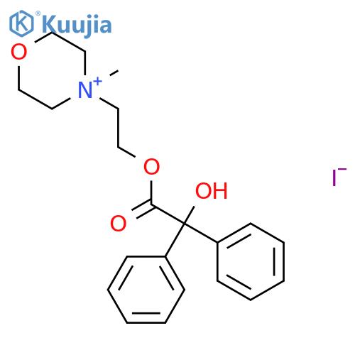 4-(2-{[hydroxy(diphenyl)acetyl]oxy}ethyl)-4-methylmorpholin-4-ium iodide structure