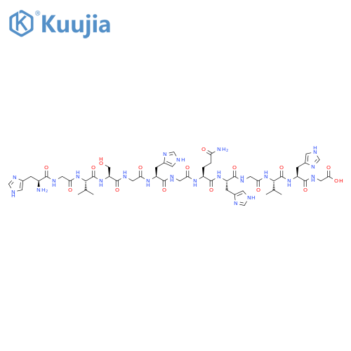 Glycine,L-histidylglycyl-L-valyl-L-serylglycyl-L-histidylglycyl-L-glutaminyl-L-histidylglycyl-L-valyl-L-histidyl- structure