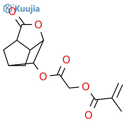 2-Oxo-2-[(5-oxo-4-oxatricyclo[4.2.1.03,7]non-2-yl)oxy]ethyl methacrylate structure