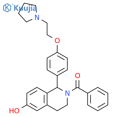 6-Isoquinolinol,2-benzoyl-1,2,3,4-tetrahydro-1-[4-[2-(1-pyrrolidinyl)ethoxy]phenyl]- structure