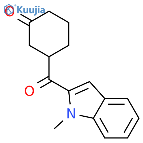 Cyclohexanone, 3-[(1-methyl-1H-indol-2-yl)carbonyl]- structure