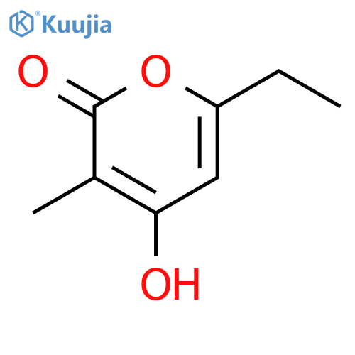 3-Methyl-4-hydroxy-6-ethyl-2-pyron structure