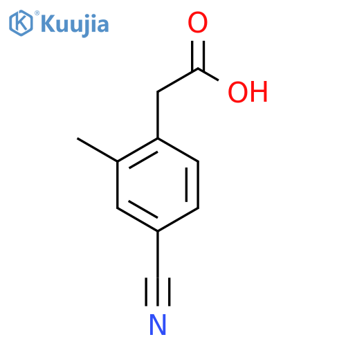 2-(4-Cyano-2-methylphenyl)acetic acid structure