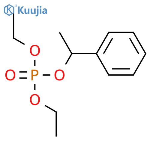 Phosphoric acid, diethyl 1-phenylethyl ester structure