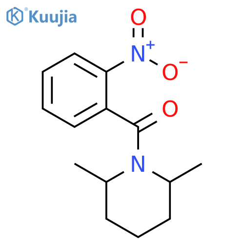 2,6-dimethyl-1-(2-nitrobenzoyl)piperidine structure