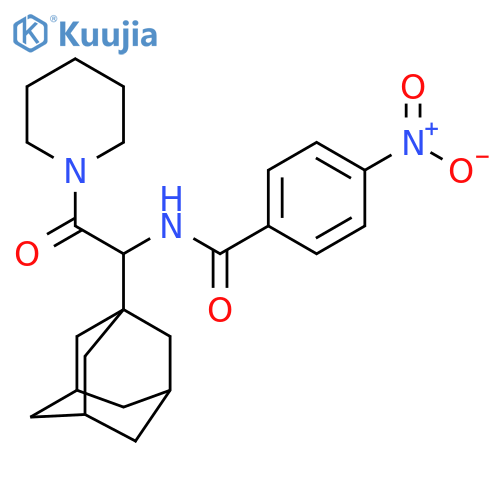 N-1-(adamantan-1-yl)-2-oxo-2-(piperidin-1-yl)ethyl-4-nitrobenzamide structure