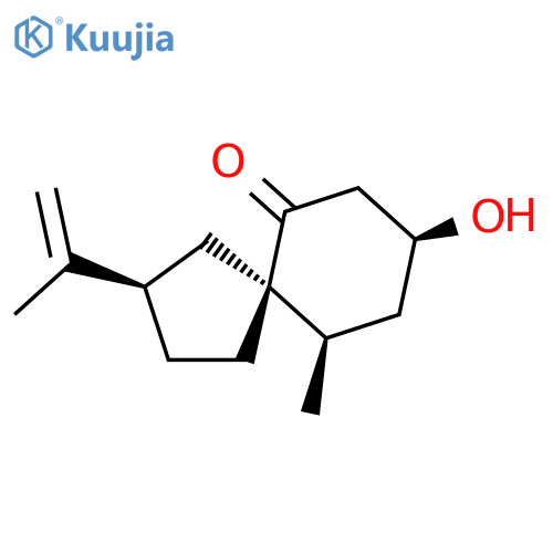 Spiro[4.5]decan-6-one, 8-hydroxy-10-methyl-2-(1-methylethenyl)-,(2R,5S,8S,10R)- structure