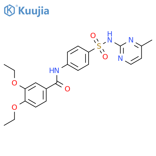 3,4-diethoxy-N-(4-(N-(4-methylpyrimidin-2-yl)sulfamoyl)phenyl)benzamide structure