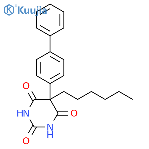 2,4,6(1H,3H,5H)-Pyrimidinetrione, 5-[1,1'-biphenyl]-4-yl-5-hexyl- structure