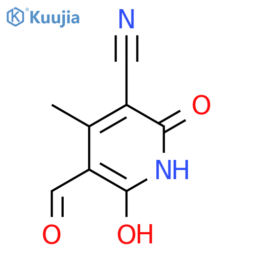 3-Pyridinecarbonitrile, 5-formyl-1,2-dihydro-6-hydroxy-4-methyl-2-oxo- structure