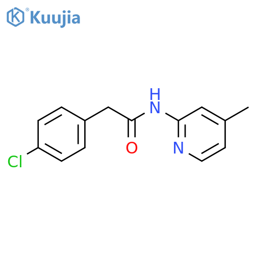 2-(4-chlorophenyl)-N-(4-methyl-2-pyridinyl)acetamide structure