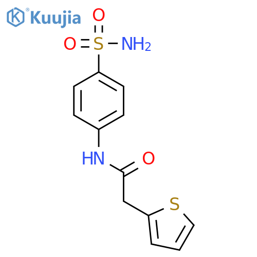 N-(4-sulfamoylphenyl)-2-(thiophen-2-yl)acetamide structure