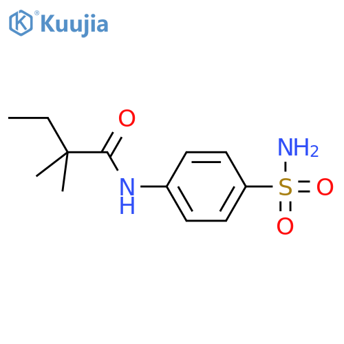 2,2-dimethyl-N-(4-sulfamoylphenyl)butanamide structure