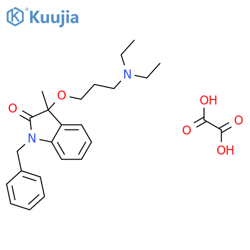 1-benzyl-3-[3-(diethylamino)propoxy]-3-methyl-1,3-dihydro-2H-indol-2-one ethanedioate structure